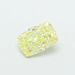 1.13ct CUSHION Fancy Light Yellow VVS2 Coloured Lab diamond