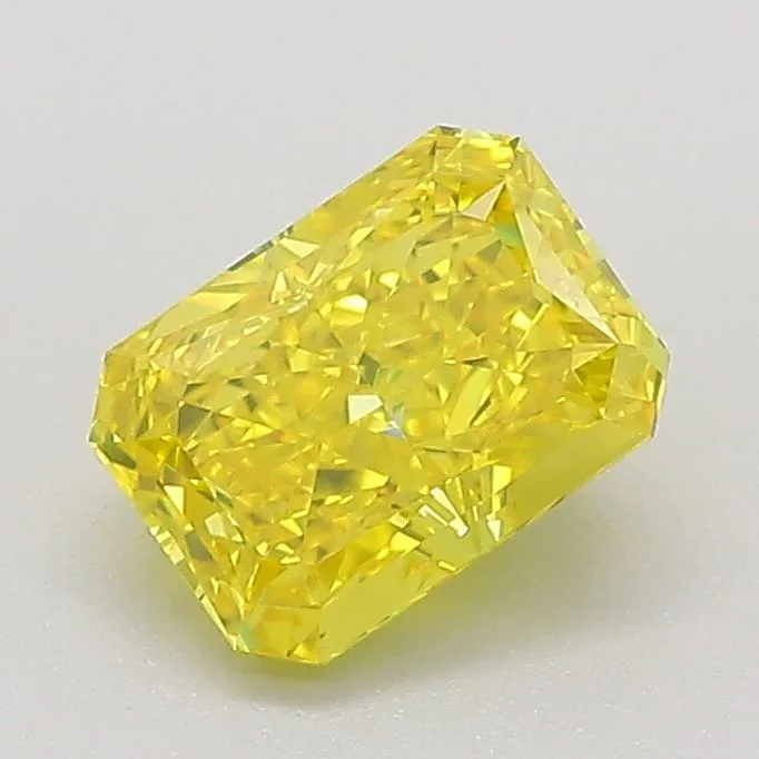 1.08ct RADIANT Fancy Vivid Yellow VVS2 Coloured Lab diamond