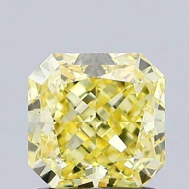 1.14ct RADIANT Fancy Intense Yellow VVS2 Coloured Lab diamond