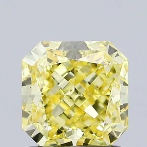 1.14ct RADIANT Fancy Intense Yellow VVS2 Coloured Lab diamond