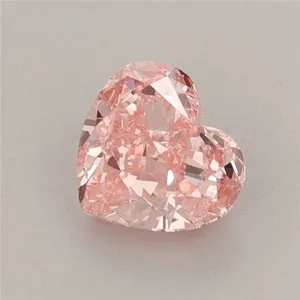 0.8ct HEART Fancy Vivid Pink VVS2 Coloured Lab diamond