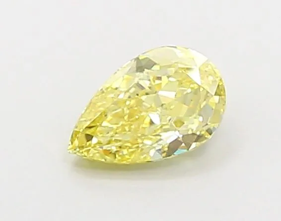 0.96ct PEAR Fancy Intense Yellow SI1 Coloured Lab diamond