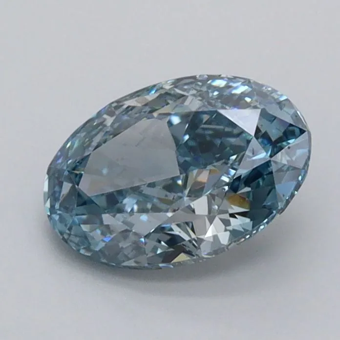 1.03ct OVAL Fancy Vivid Blue VS1 Coloured Lab diamond