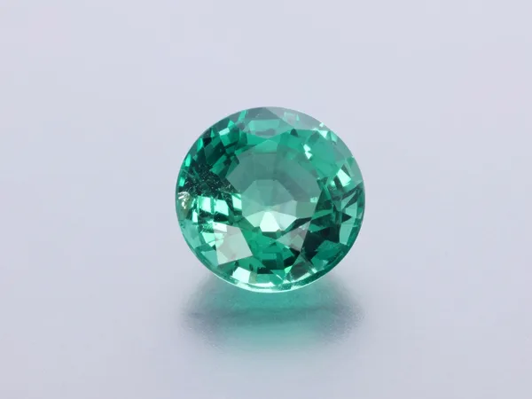 0.66ct Green Emerald, Round cut gemstone