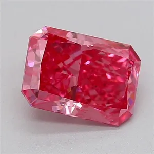 1.25ct RADIANT Fancy Vivid Pink SI1 Coloured Lab diamond