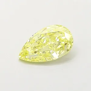 0.66ct PEAR Fancy Yellow VS2 Coloured Lab diamond