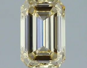 1.36ct EMERALD Fancy Light Yellow VS1 Coloured Lab diamond