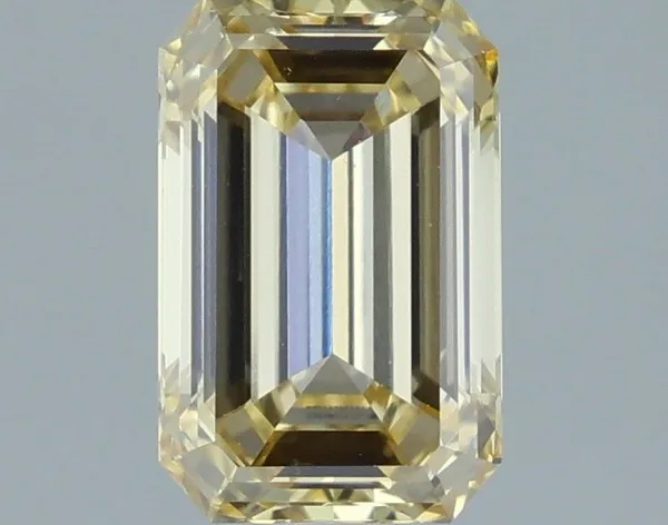 1.36ct EMERALD Fancy Light Yellow VS1 Coloured Lab diamond