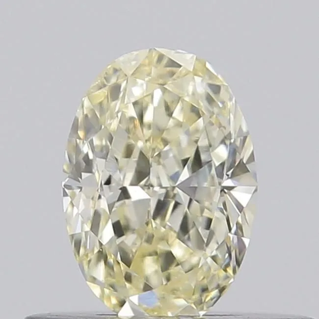 0.43ct OVAL Fancy Light Yellow VS2 Coloured Lab diamond