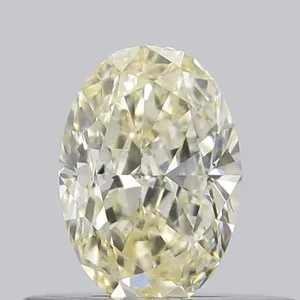 0.43ct OVAL Fancy Light Yellow VS2 Coloured Lab diamond