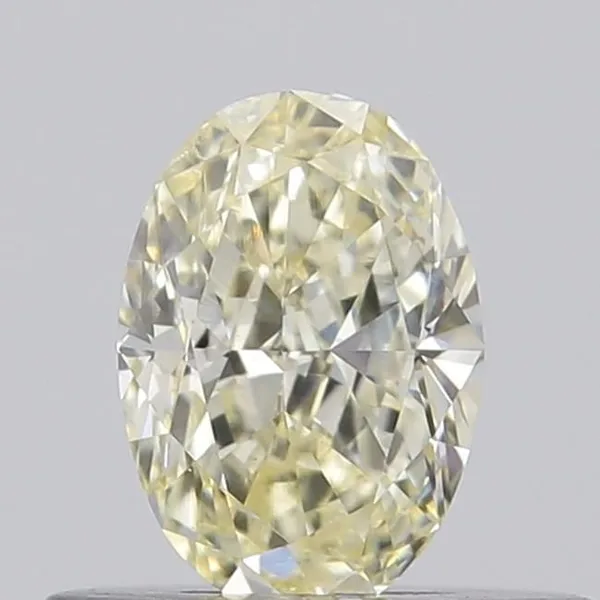 0.43ct OVAL Fancy Light Yellow VS2 Coloured Lab diamond