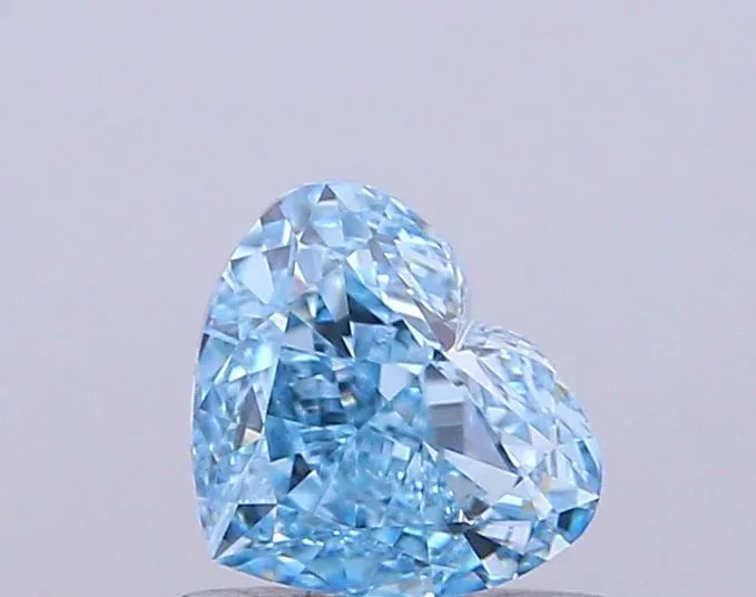 1.00ct HEART Fancy Vivid Blue VS1 Coloured Lab diamond