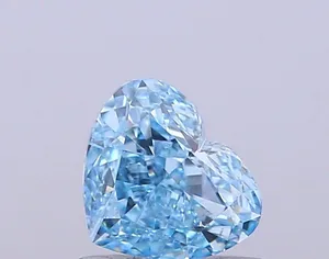 1ct HEART Fancy Vivid Blue VS1 Coloured Lab diamond