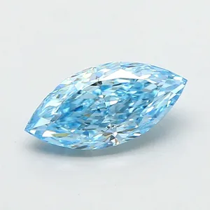 1.06ct MARQUISE Fancy Vivid Blue VVS2 Coloured Lab diamond