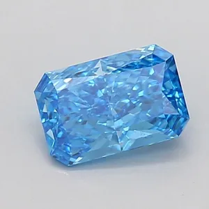 0.9ct RADIANT Fancy Vivid Blue VS1 Coloured Lab diamond