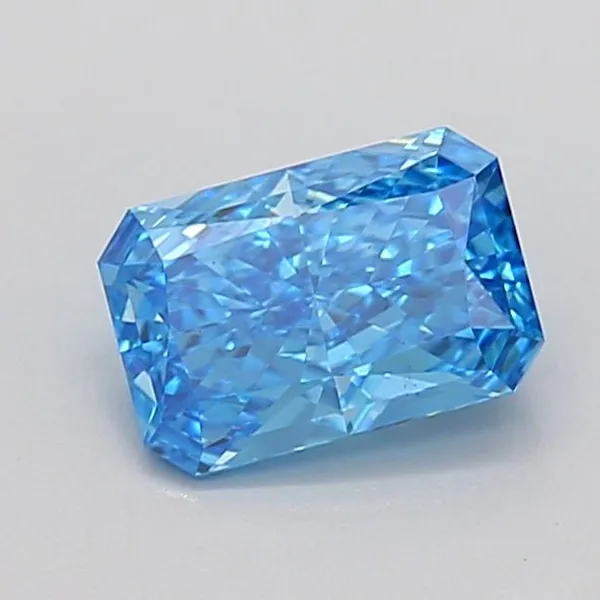 0.9ct RADIANT Fancy Vivid Blue VS1 Coloured Lab diamond