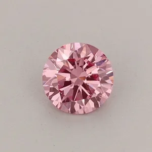 0.35ct ROUND Fancy Vivid Pink VVS2 Coloured Lab diamond