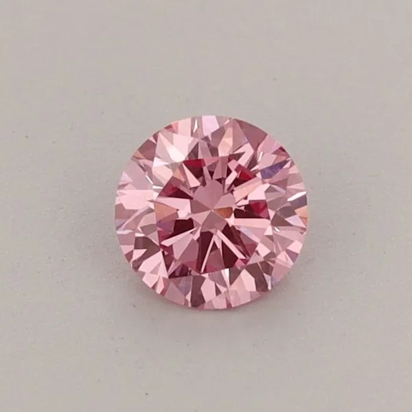 0.35ct ROUND Fancy Vivid Pink VVS2 Coloured Lab diamond
