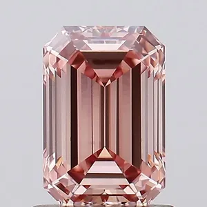 1.09ct EMERALD Fancy Intense Brown Pink VVS2 Coloured Lab diamond