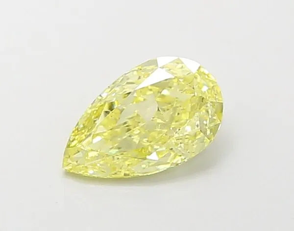 0.86ct PEAR Fancy Intense Yellow SI2 Coloured Lab diamond