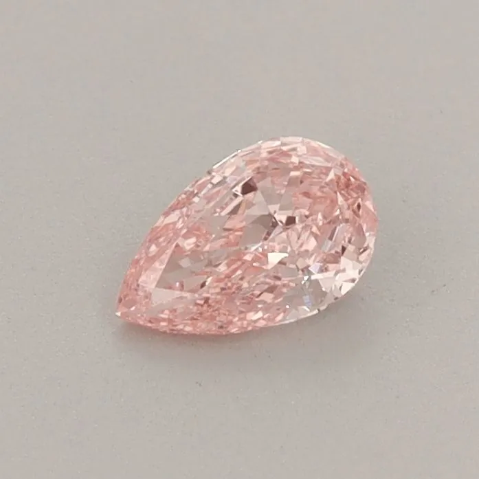 0.31ct PEAR Fancy Vivid Pink VS2 Coloured Lab diamond