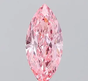 0.96ct MARQUISE Fancy Vivid Pink VS2 Coloured Lab diamond