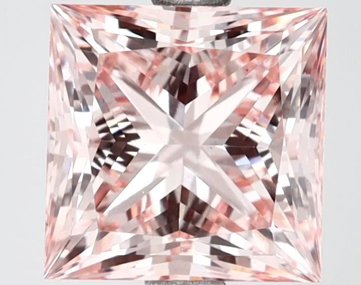 2.63ct PRINCESS Fancy Intense Pink VS1 Coloured Lab diamond