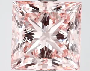 2.63ct PRINCESS Fancy Intense Pink VS1 Coloured Lab diamond