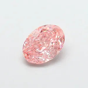 1.05ct OVAL Fancy Vivid Pink VVS2 Coloured Lab diamond