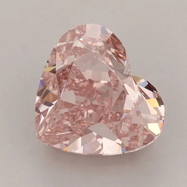 1.76ct HEART Fancy Intense Pink VVS2 Coloured Lab diamond