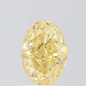 1.16ct OVAL Fancy Vivid Yellow VVS2 Coloured Lab diamond