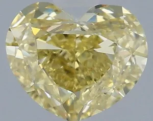 1.5ct HEART Fancy Intense Yellow VVS2 Coloured Lab diamond