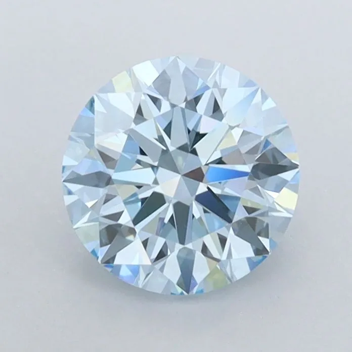 1.01ct ROUND Fancy Intense Blue VVS2 Coloured Lab diamond