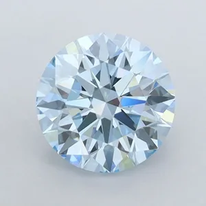 1.01ct ROUND Fancy Intense Blue VVS2 Coloured Lab diamond