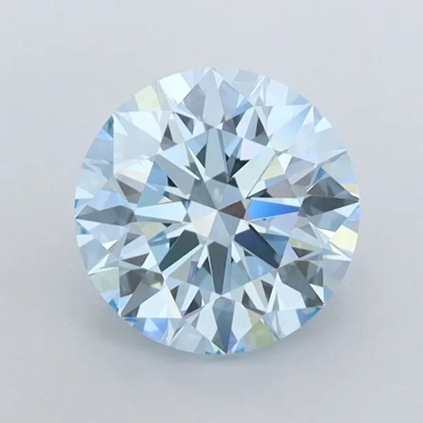 1.01ct ROUND Fancy Intense Blue VVS2 Coloured Lab diamond