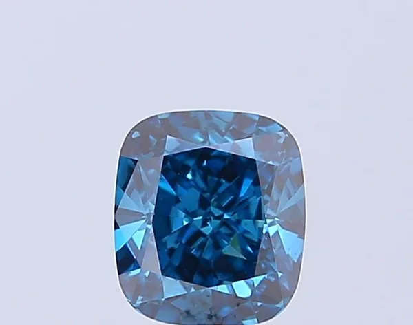 1.43ct CUSHION Fancy Vivid Blue VVS2 Coloured Lab diamond