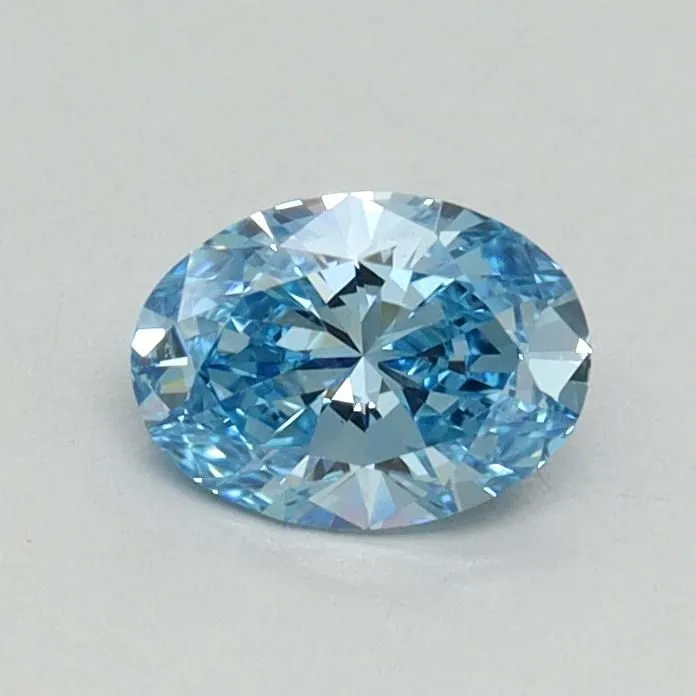 0.51ct OVAL Fancy Vivid Blue VS1 Coloured Lab diamond