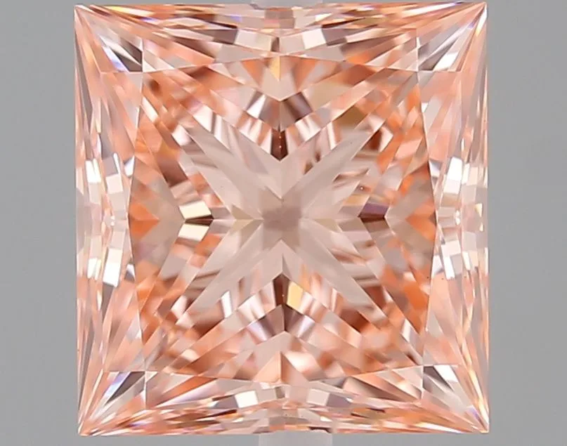 2.04ct PRINCESS Fancy Vivid Pink VS1 Coloured Lab diamond