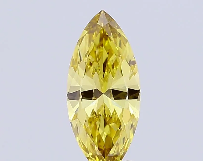 2.35ct MARQUISE Fancy Intense Yellow VVS2 Coloured Lab diamond