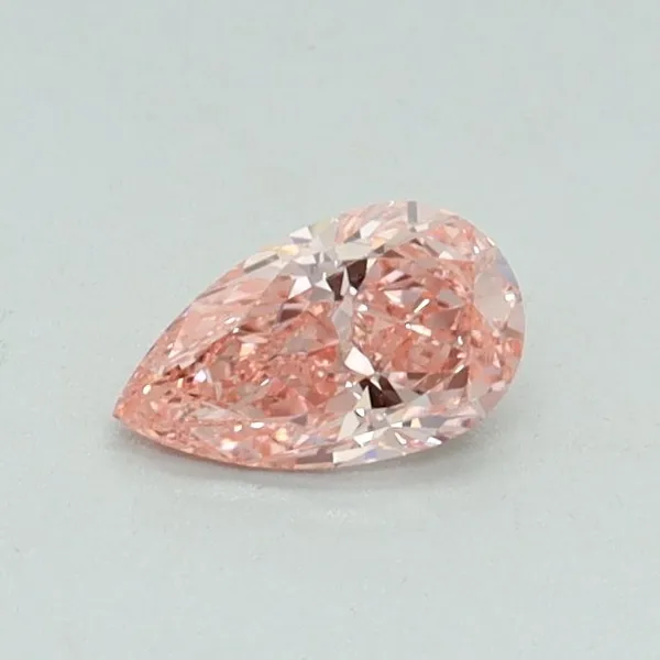 0.32ct PEAR Fancy Vivid Pink VS1 Coloured Lab diamond