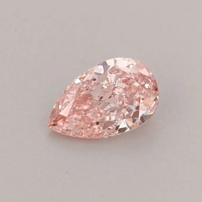 0.38ct PEAR Fancy Vivid Pink VVS2 Coloured Lab diamond