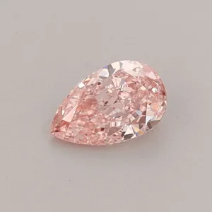 0.38ct PEAR Fancy Vivid Pink VVS2 Coloured Lab diamond