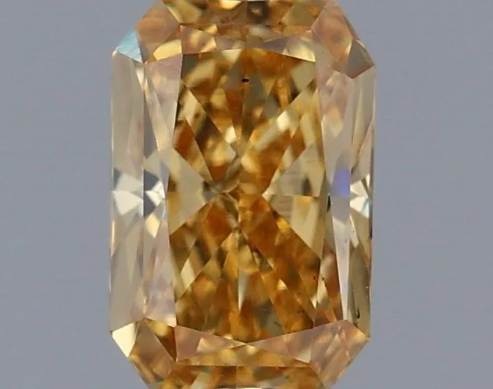 0.42ct RADIANT Fancy Intense Brownish Yellow VS2 Coloured Lab diamond
