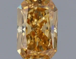 0.42ct RADIANT Fancy Intense Brownish Yellow VS2 Coloured Lab diamond