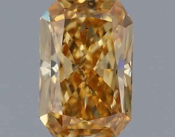 0.42ct RADIANT Fancy Intense Brownish Yellow VS2 Coloured Lab diamond