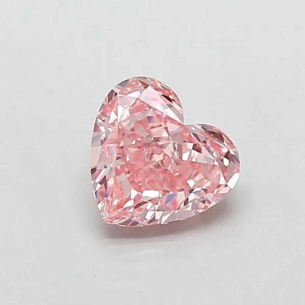 1.01ct HEART Fancy Vivid Pink VS1 Coloured Lab diamond