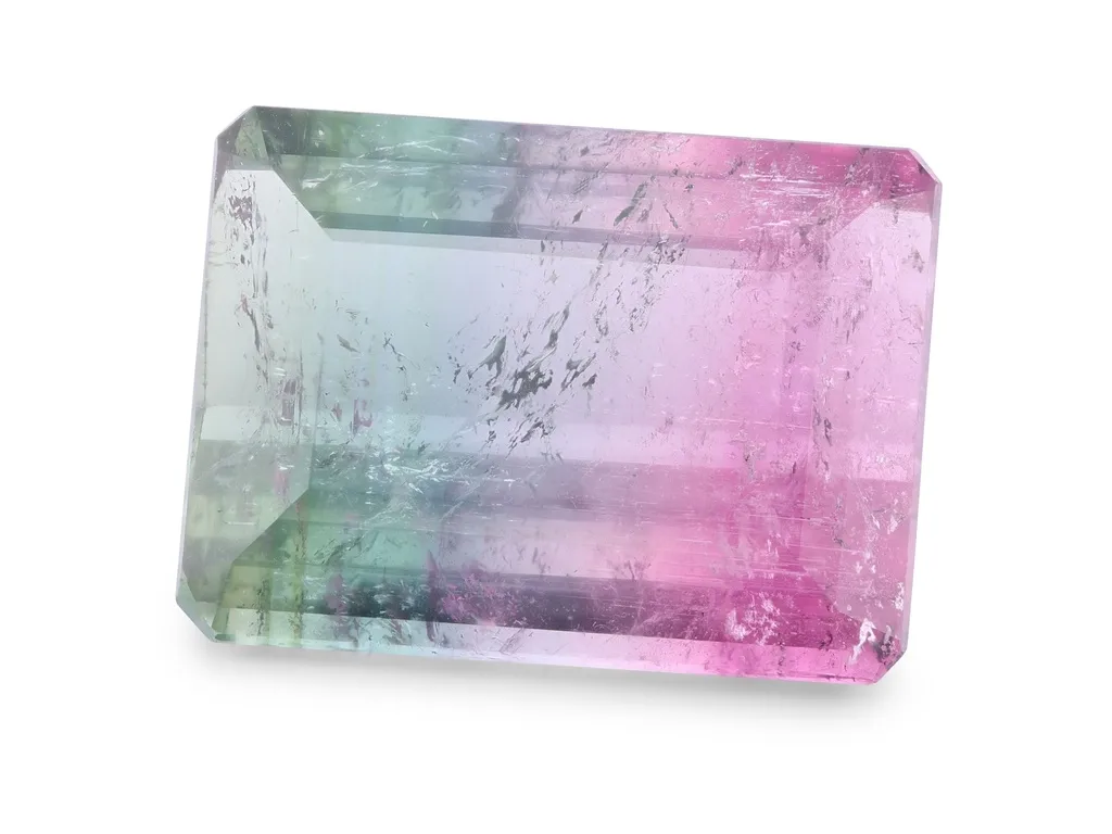 12.89ct Parti Tourmaline, Emerald Cut gemstone
