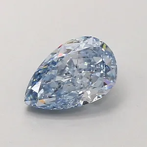 0.84ct PEAR Fancy Vivid Blue VS1 Coloured Lab diamond