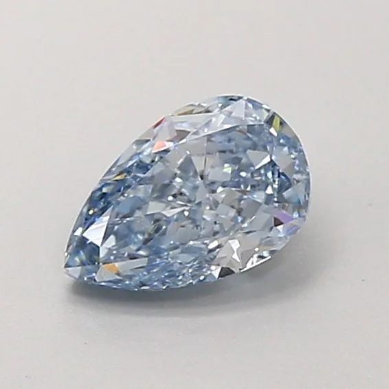 0.84ct PEAR Fancy Vivid Blue VS1 Coloured Lab diamond