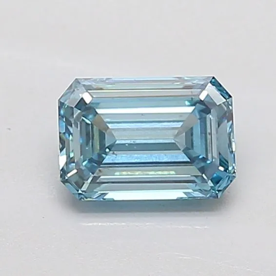 0.91ct EMERALD Fancy Vivid Greenish Blue VS2 Coloured Lab diamond